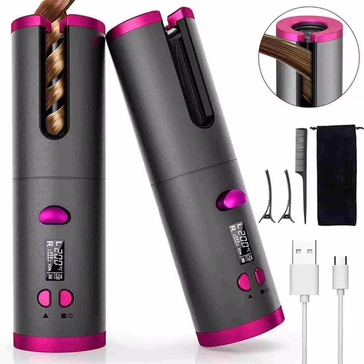 GIOIO - Rizador Automático Inalámbrico Recargable USB Fácil de Usar