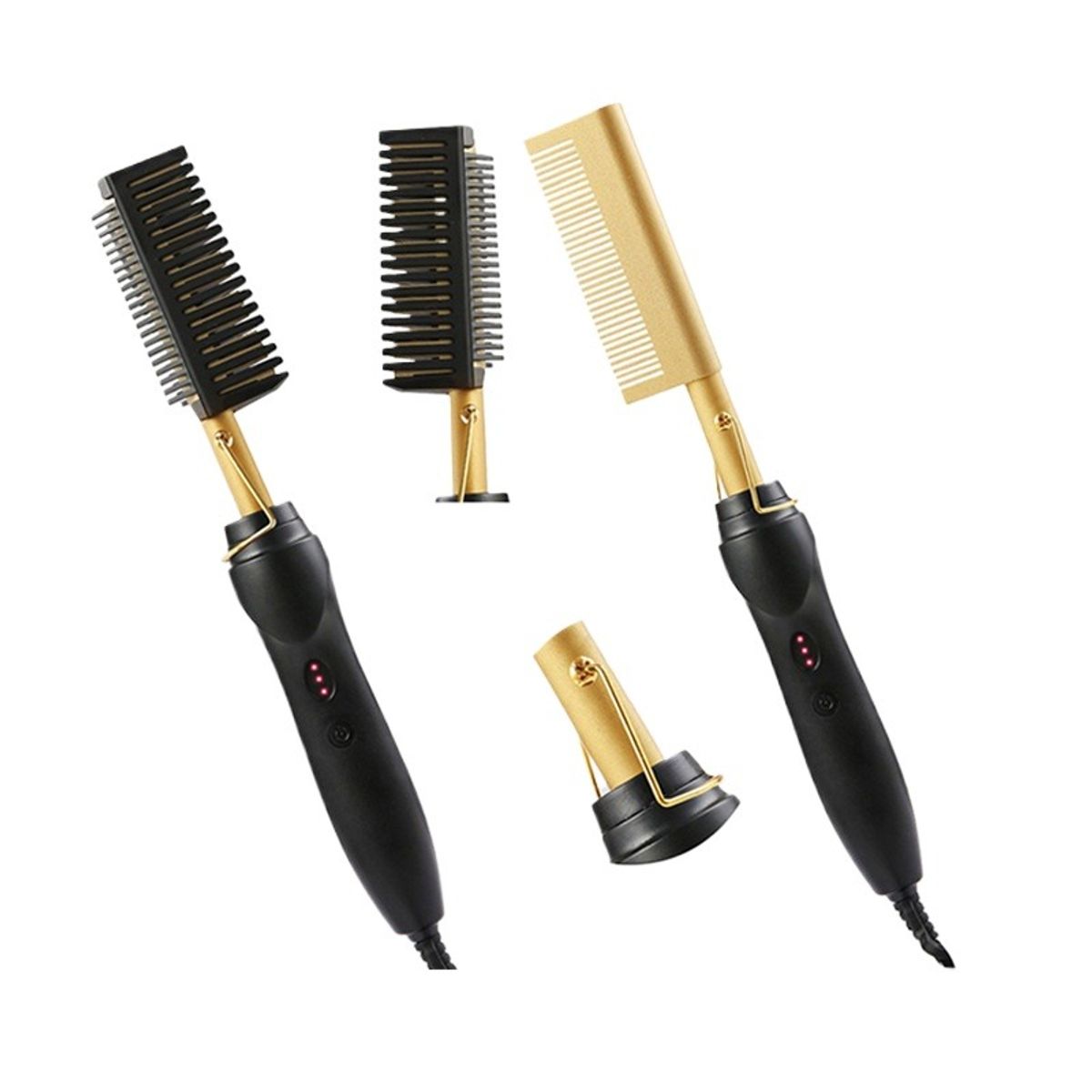 GIOIO - Cepillo Eléctrico 2 en 1 de Cobre para Rizar y Alisar