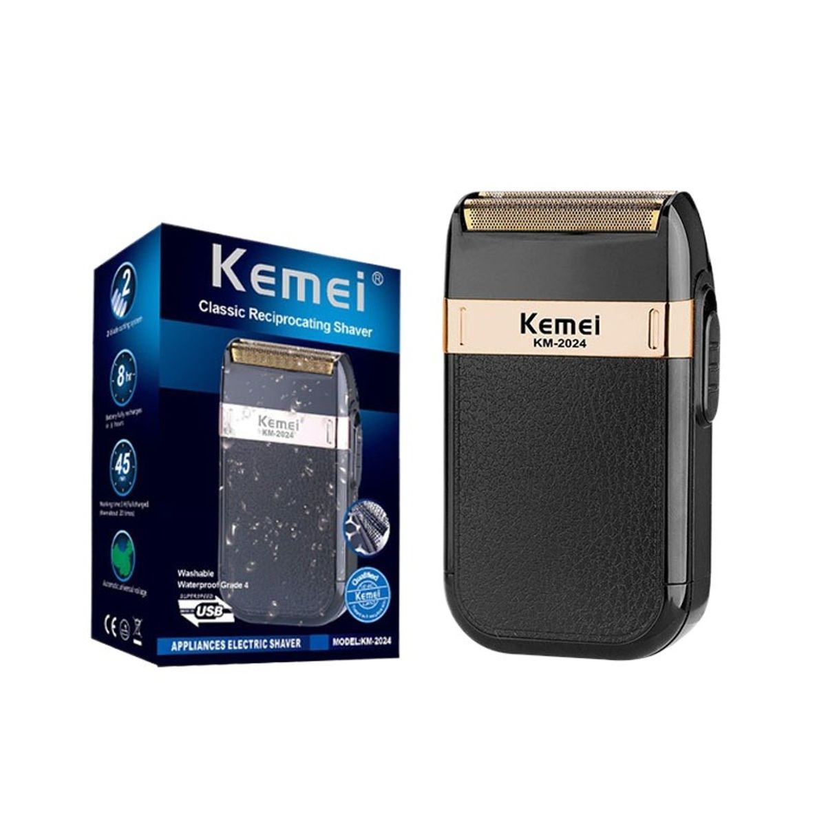 GIOIO - Afeitadora Recíproca Impermeable 2 Hojas para Hogar Hombre