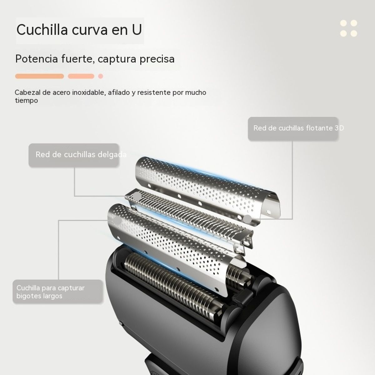 GIOIO - Afeitadora Recíproca Portátil Lavable con Pantalla