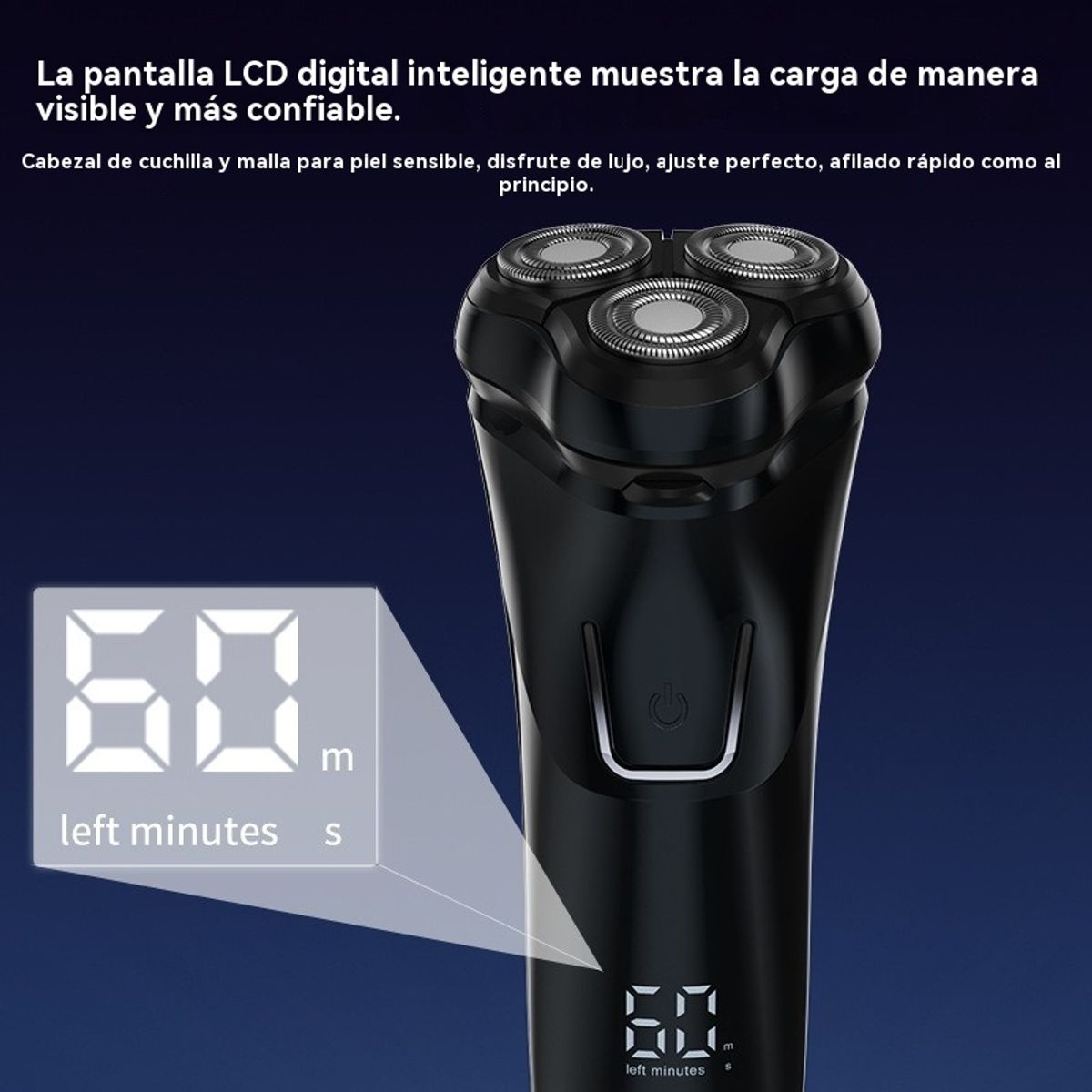 GIOIO - Afeitadora Eléctrica Lavable Completa con Pantalla Digital