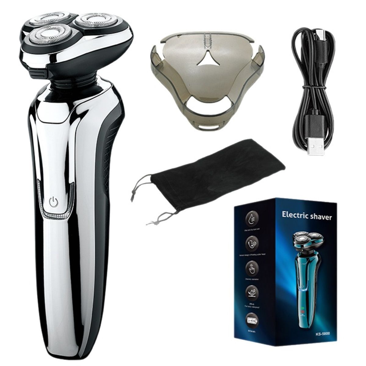 GIOIO - Afeitadora 3 Hojas Inteligente Lavable para un Afeitado Limpio