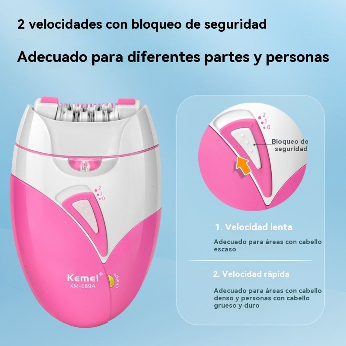 GIOIO - Depiladora Eléctrica para Zonas Sensibles Recargable USB