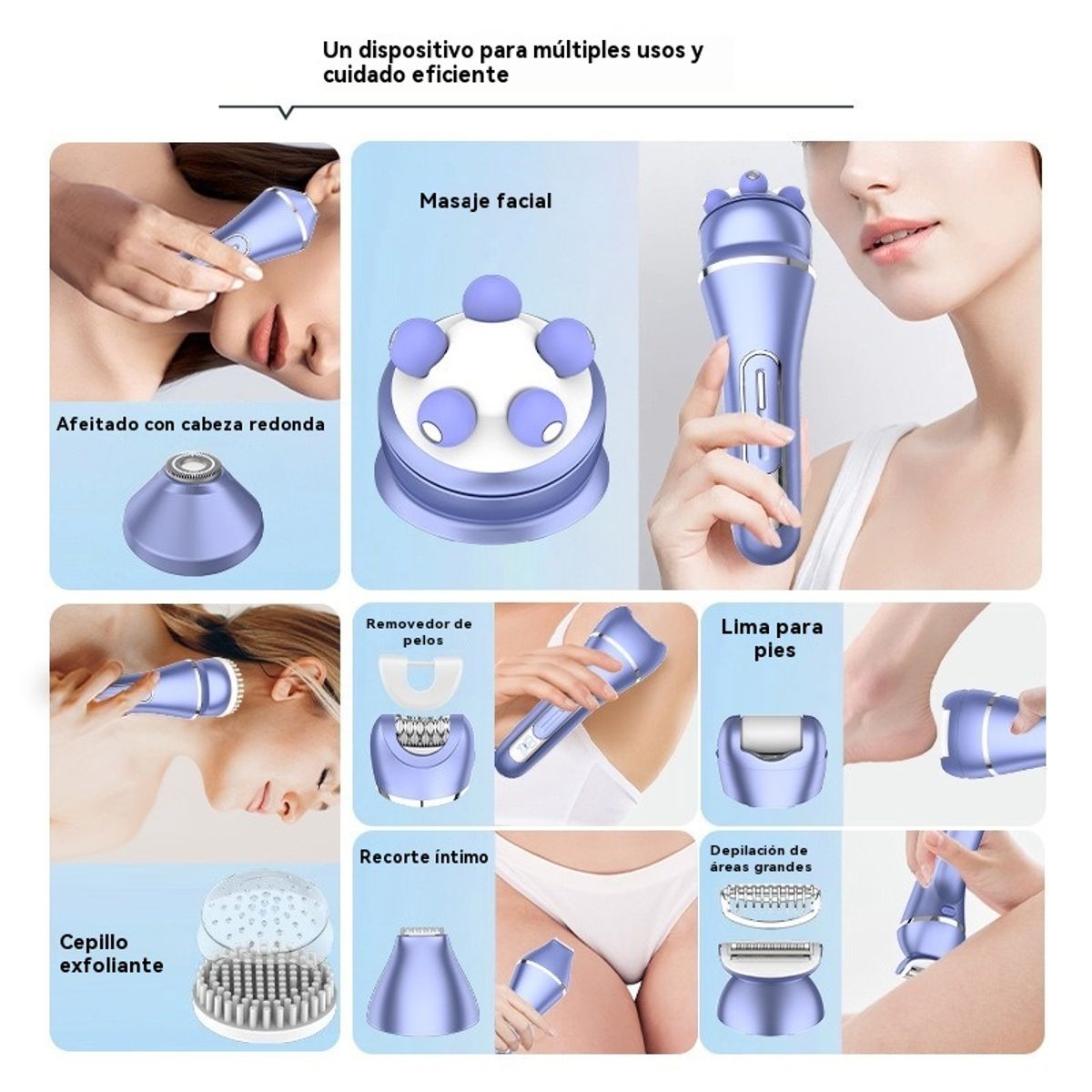 GIOIO - Kit de Belleza 7 en 1 para Mujer Depilación y Limpieza Facial