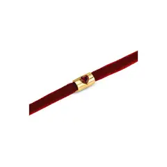 ONE DESIGNED IN LISBON - Collar Neckmess Velvet Love Red