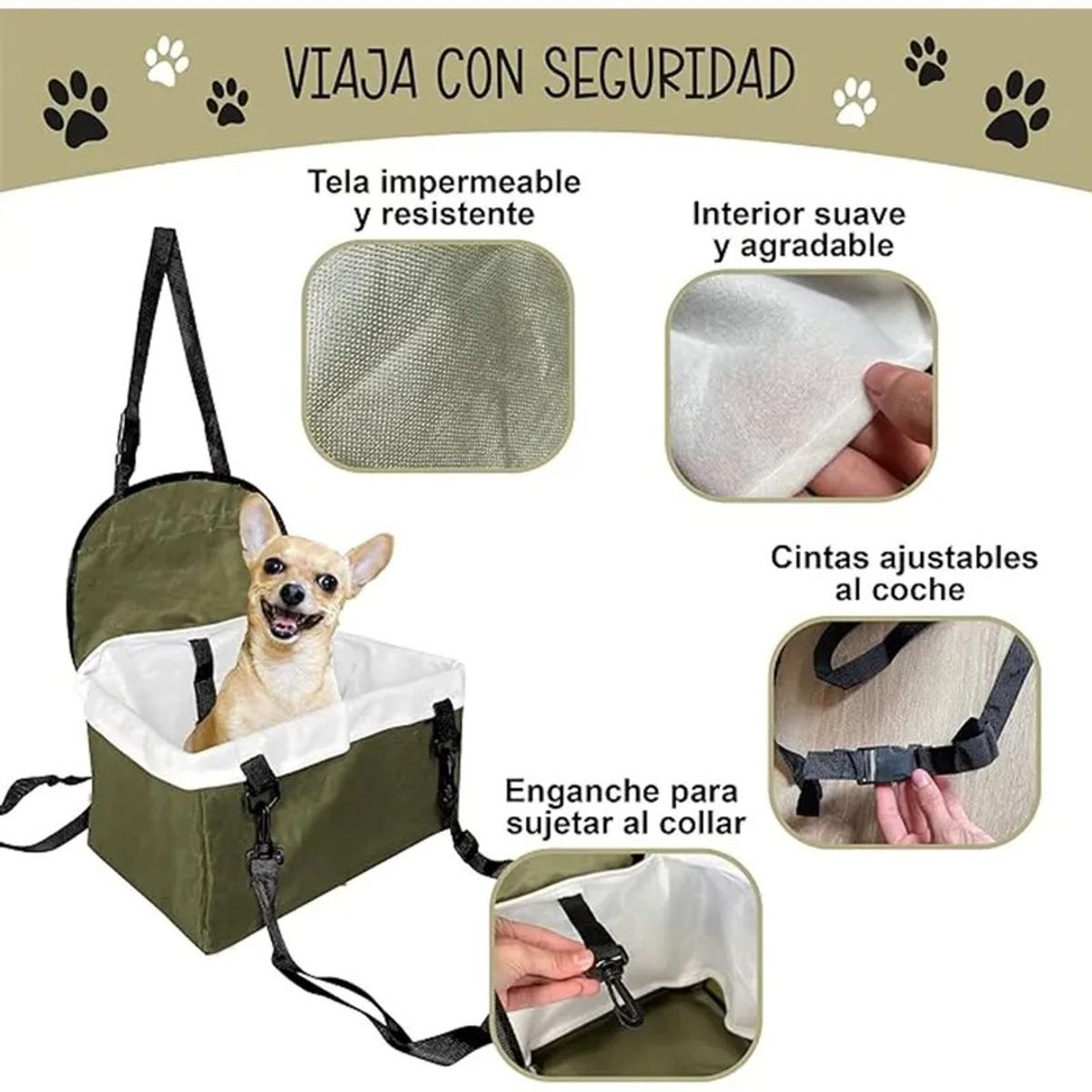MOVI - Asiento de Auto para Mascotas- seguridad y comodidad