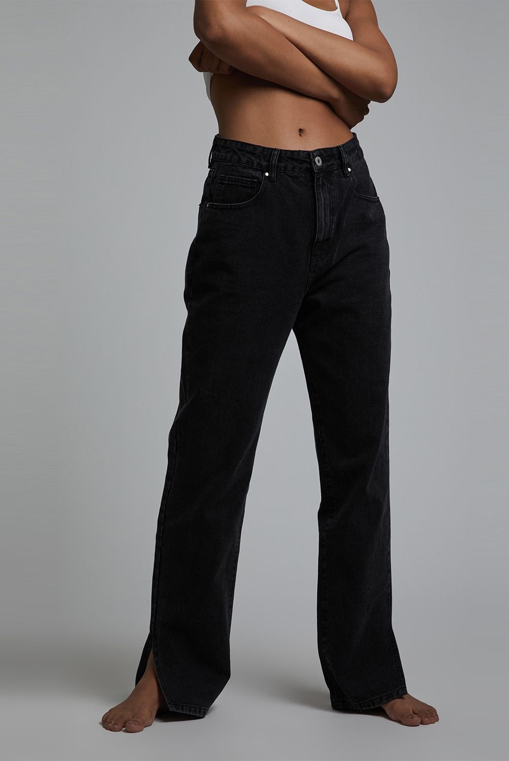 COTTON ON - Jeans Straight Split Mujer