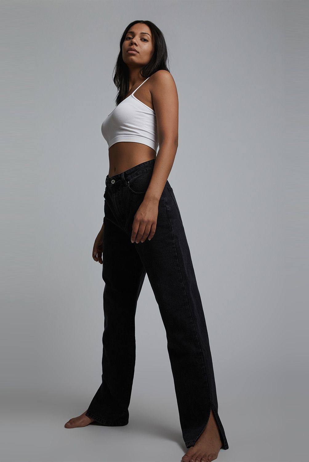 COTTON ON - Jeans Straight Split Mujer