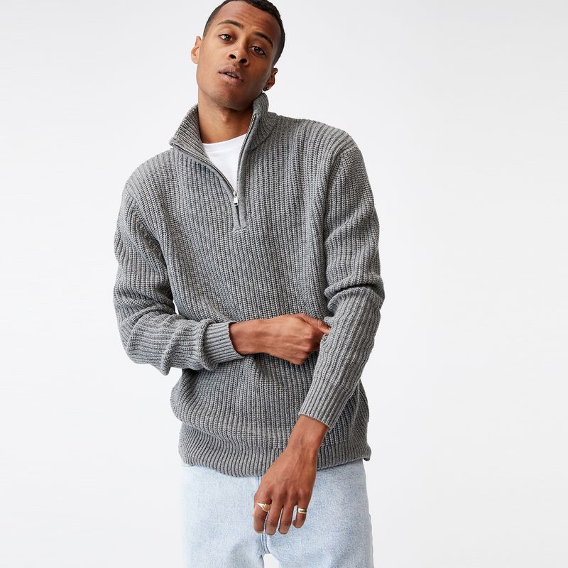 COTTON ON - Sweater Zipper Hombre