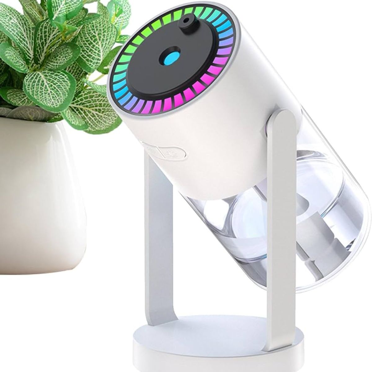 GENERICO - Humidificador Difusor Aroma Y Proyector Estrellas Relajante Blanco