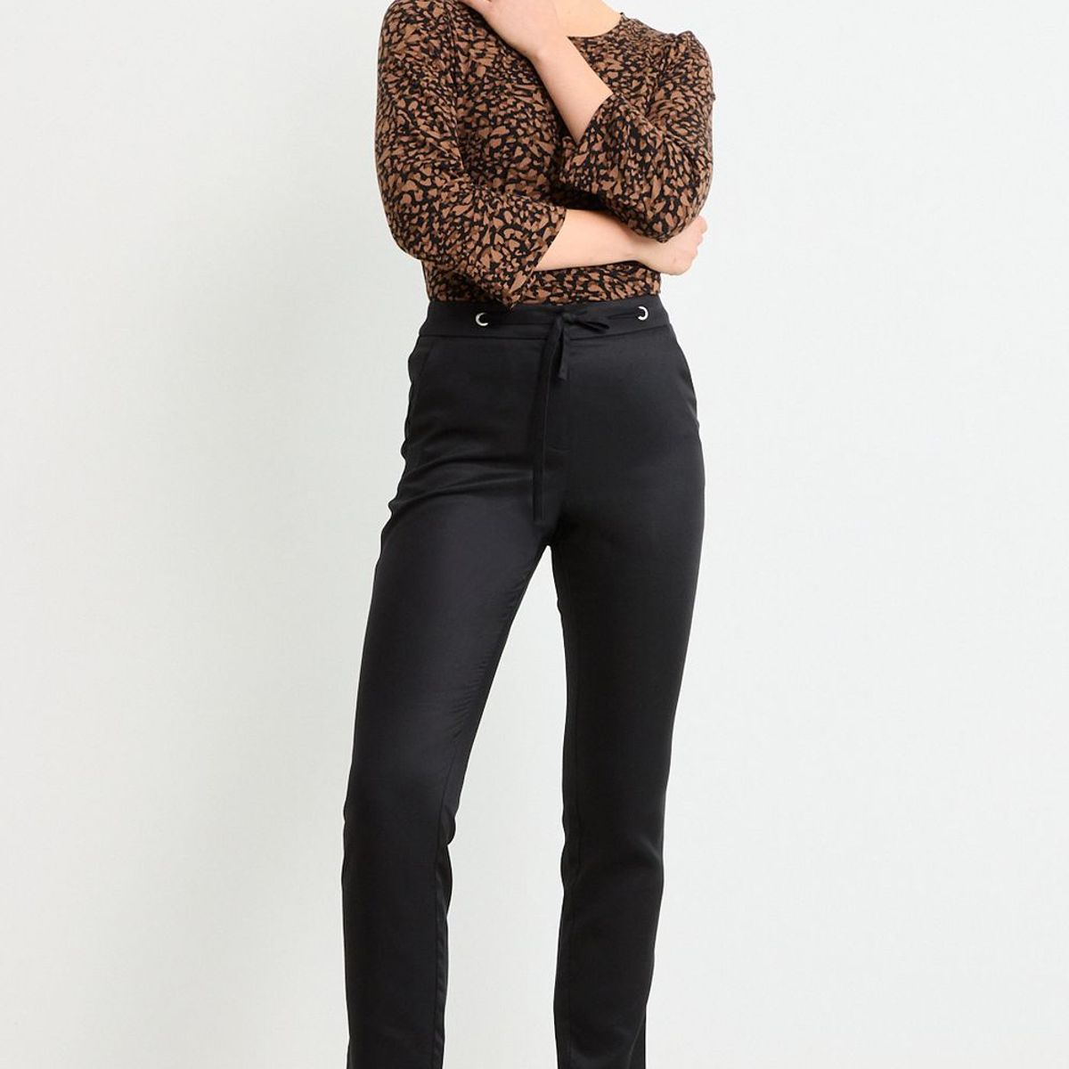 ASH - Pantalon Liso Mujer Negro Ash