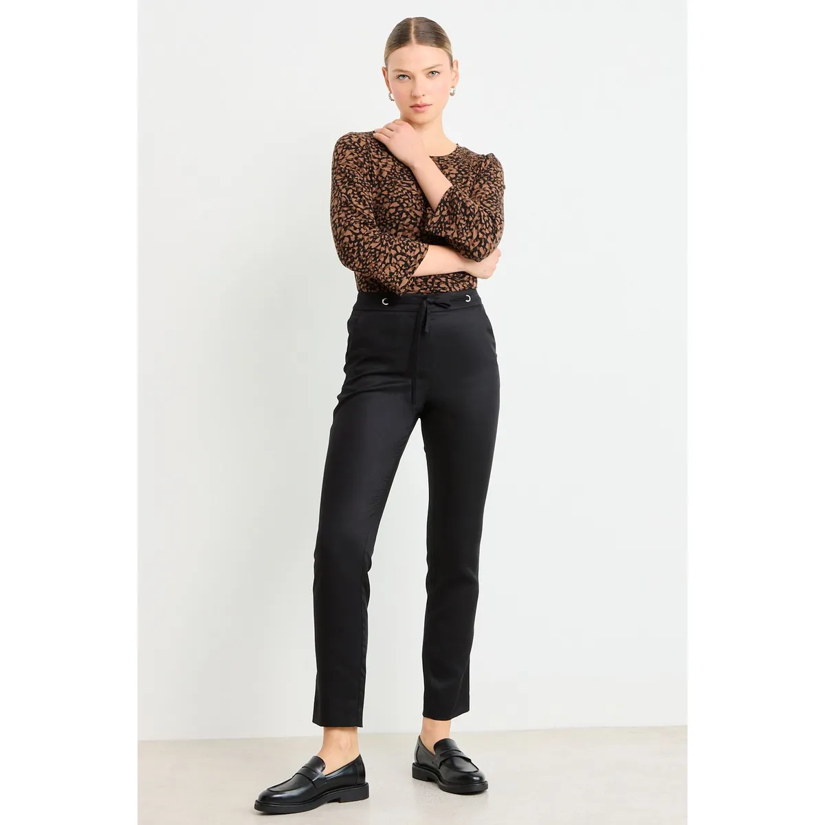 ASH - Pantalon Liso Mujer Negro Ash