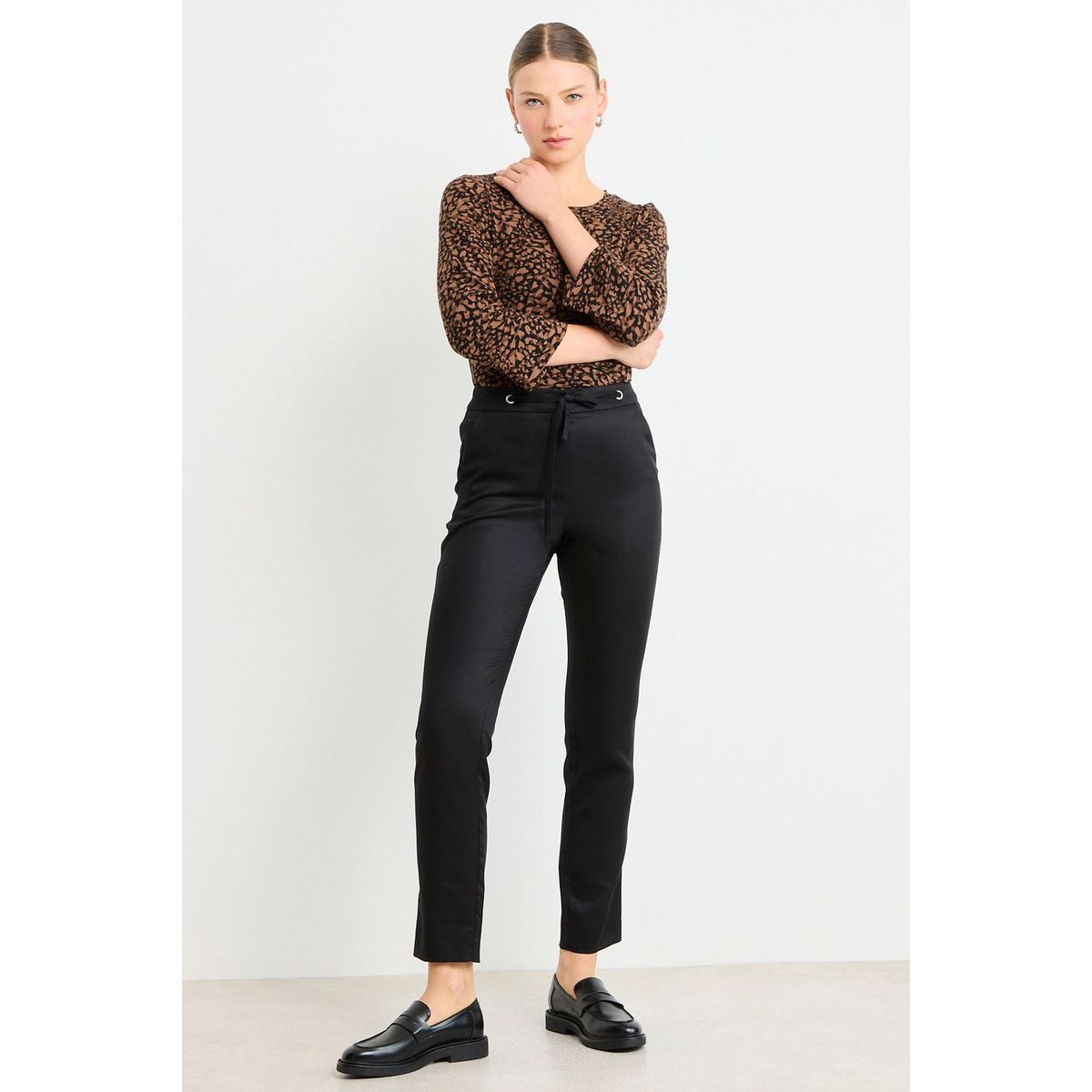 ASH - Pantalon Liso Mujer Negro Ash