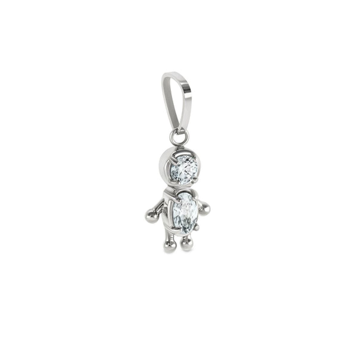 ONE DESIGNED IN LISBON - Charm Energy Boy Crystal Silver