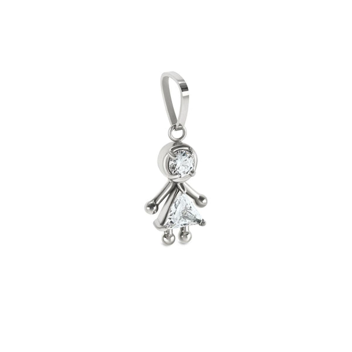 ONE DESIGNED IN LISBON - Charm Energy Girl Crystal Silver