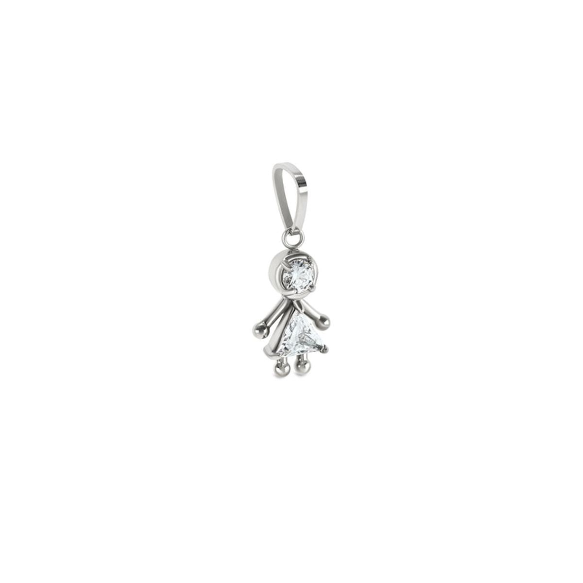 ONE DESIGNED IN LISBON - Charm Energy Girl Crystal Silver