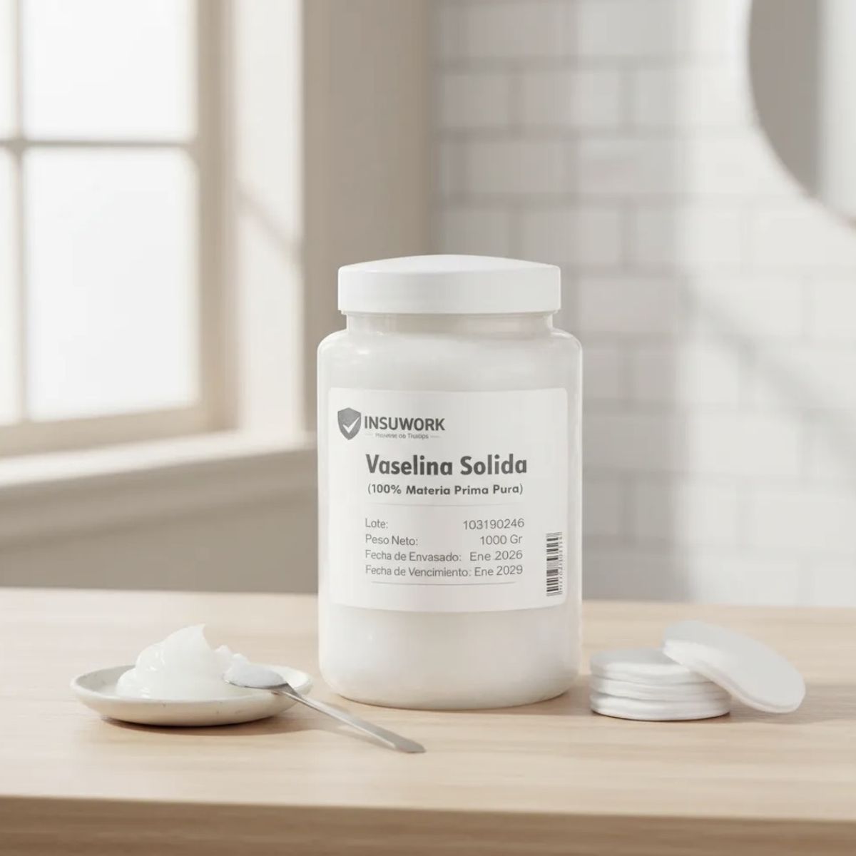 GENERICO - Vaselina Solida Grado USP 1Kg Lubricante e Hidratante Industrial