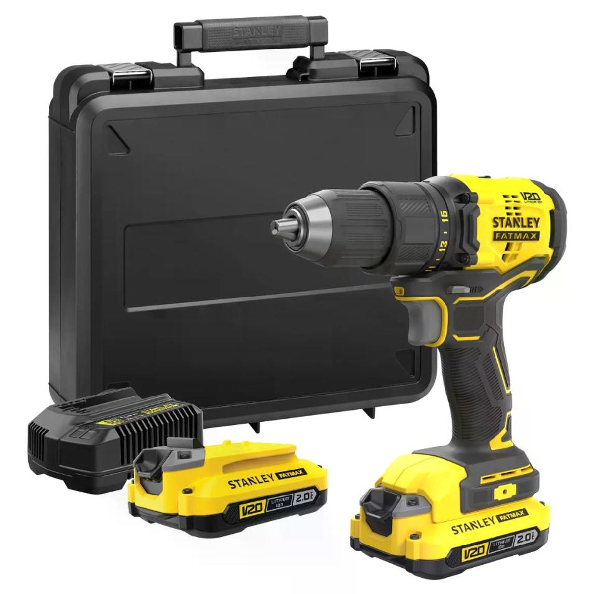 STANLEY - TALADRO ATOR.STANLEY FATMAX 13MM+2B 2A+C+MA SBD710D2K