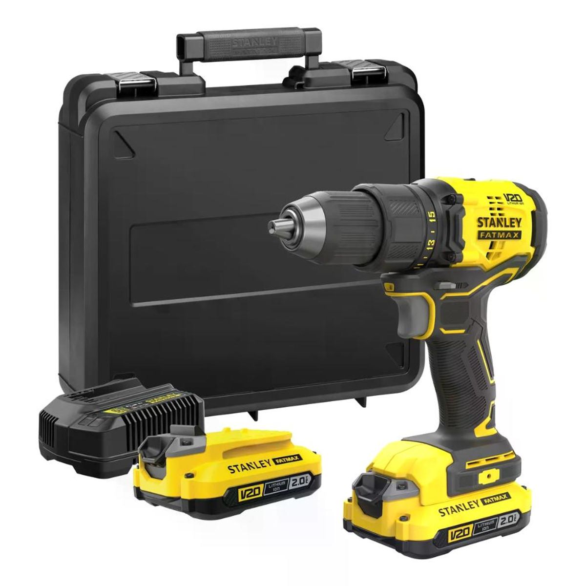 STANLEY - TALADRO ATOR.STANLEY FATMAX 13MM+2B 2A+C+MA SBD710D2K