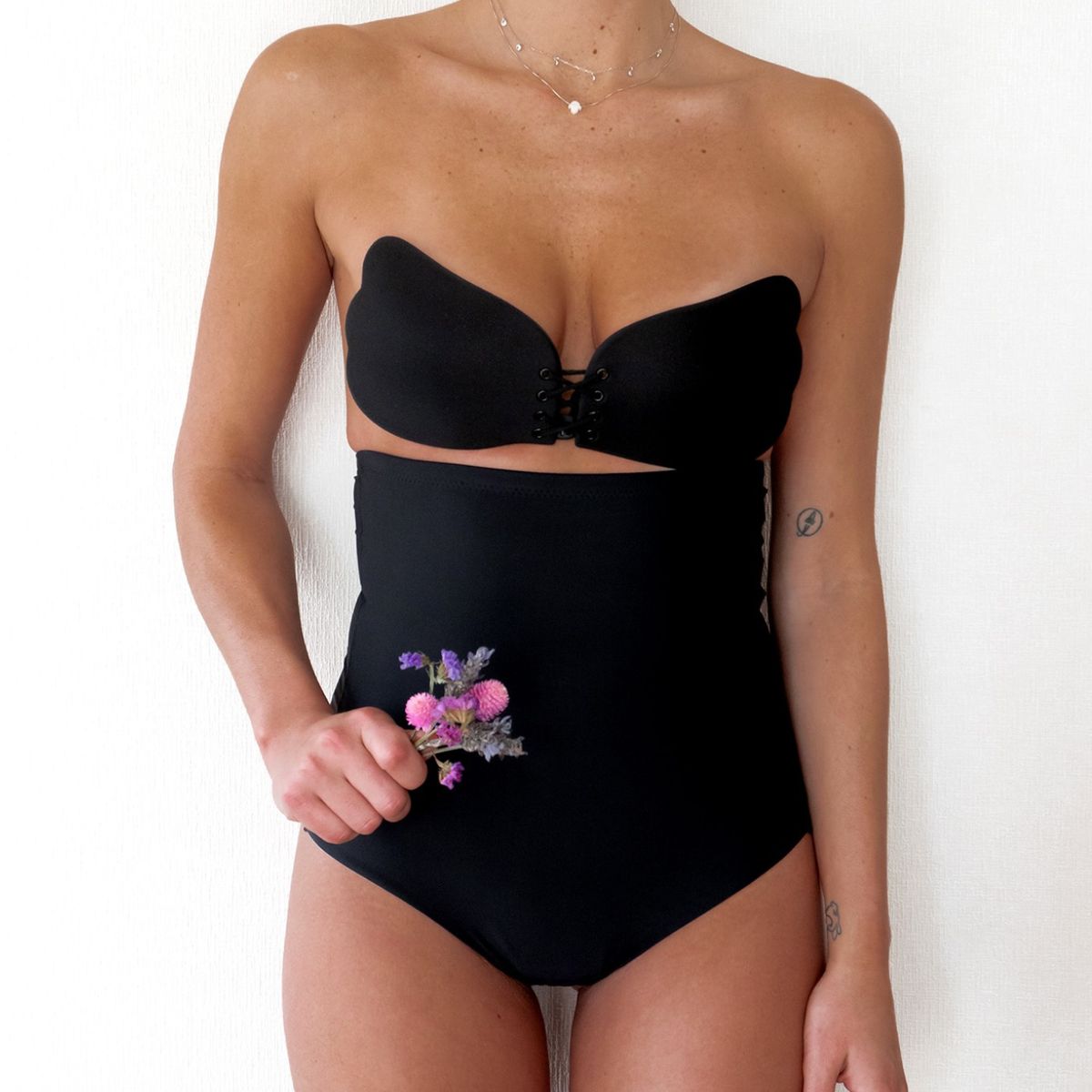 MI PLACARD - CALZÓN FAJA REDUCTOR TIPO COLALESS ABDOMEN TOTAL NEGRO