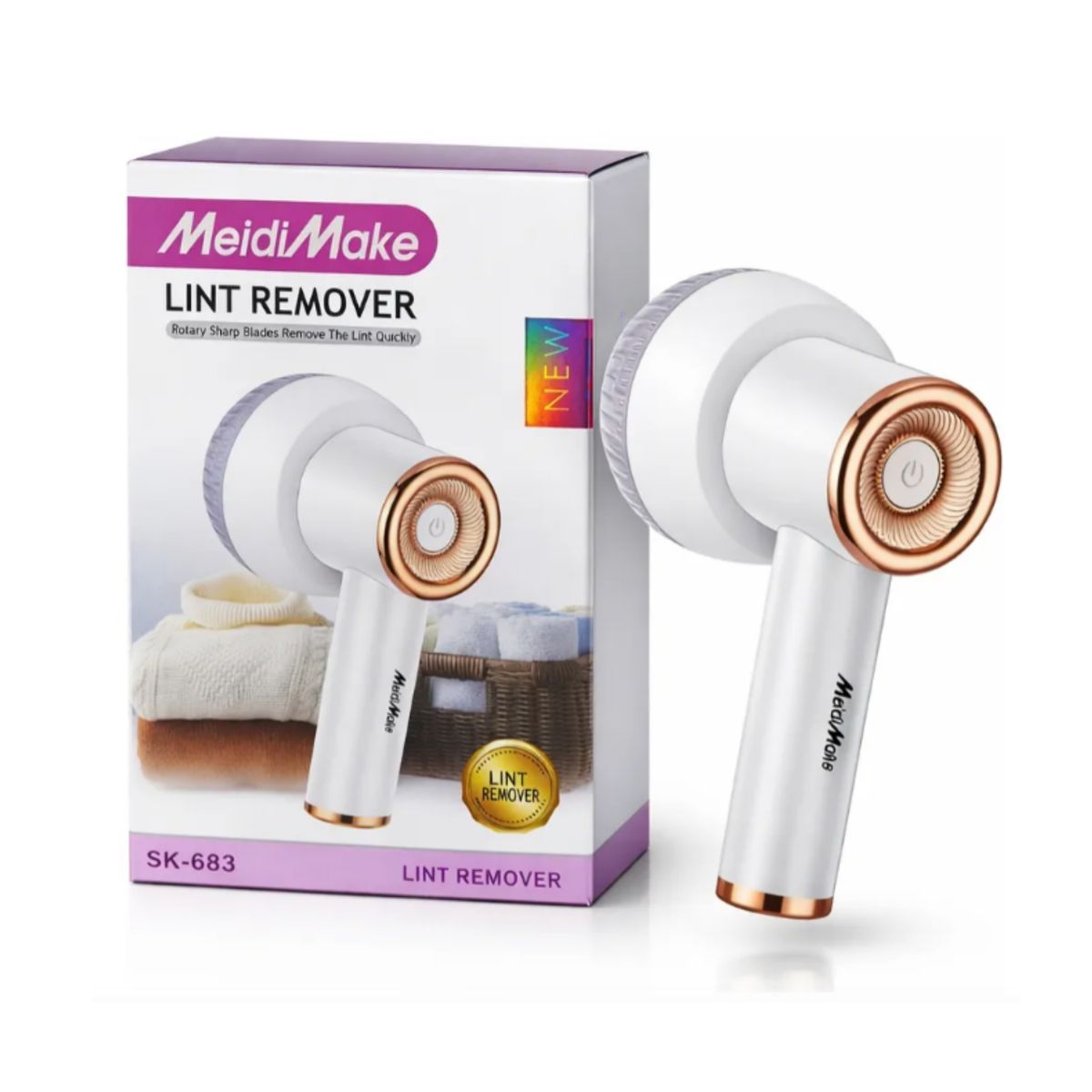 GENERICO - Quita Pelusas Recargable Usb Removedor Ropa Tela Portátil Color Blanco