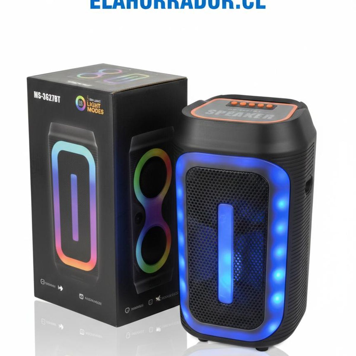 GENERICO - Parlante Inalámbrico MS-3627BT Potencia y Show de Luces LED para cada Momento
