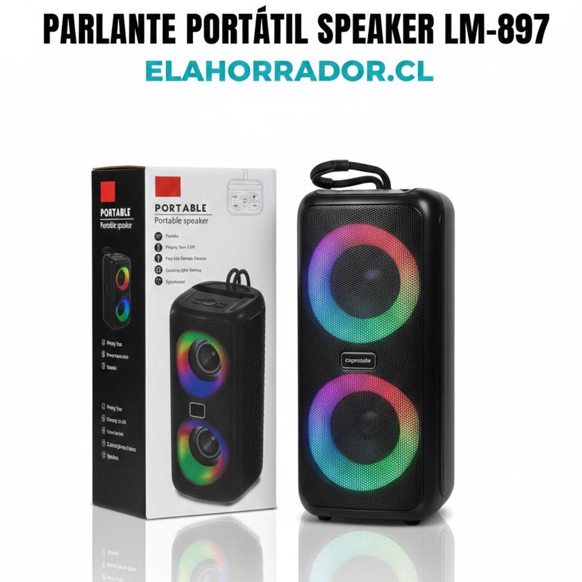GENERICO - Parlante Bluetooth Portátil LM-897
