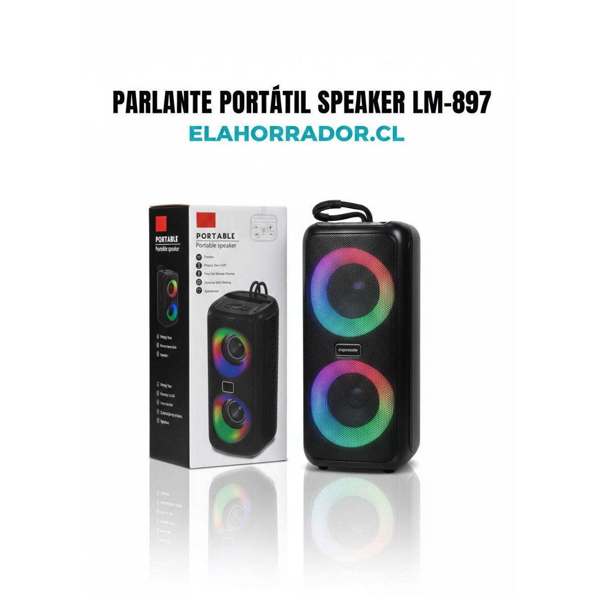 GENERICO - Parlante Bluetooth Portátil LM-897