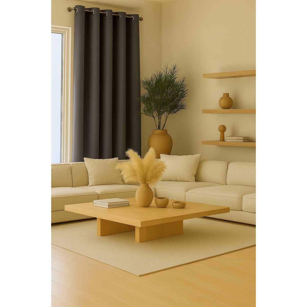 CLEMS - Cortina Blackout 100% Engomada Termica Tela Ligera 140x225 - Microfibra Premium - 1 Paño Gris Oscuro