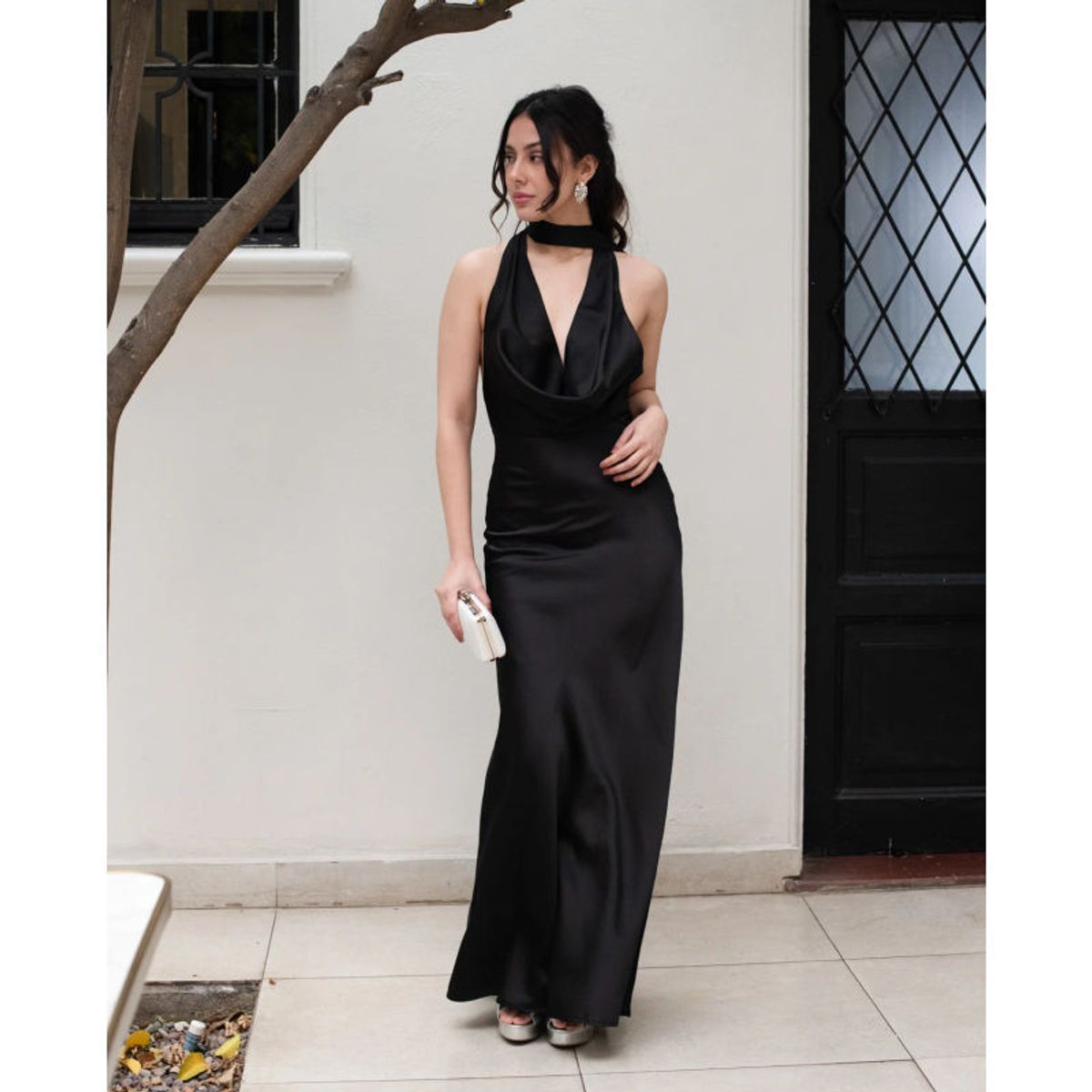MI PLACARD - Vestido Largo de Fiesta Budapest Negro