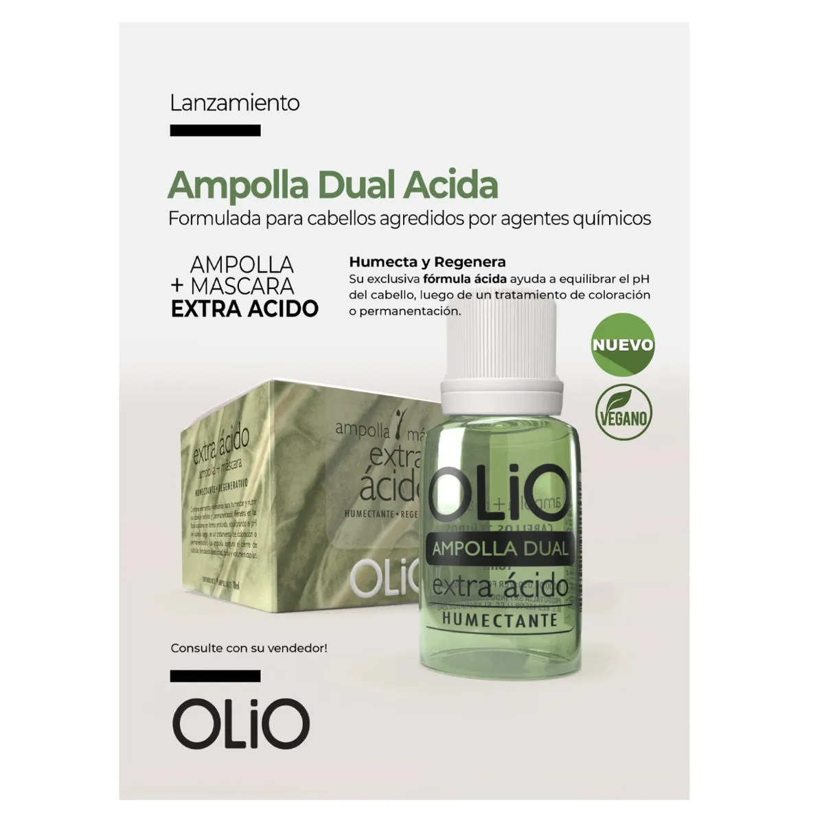 OLIO - OLIO Caja 9 Ampollas Extra Ácido de Reparación Profunda