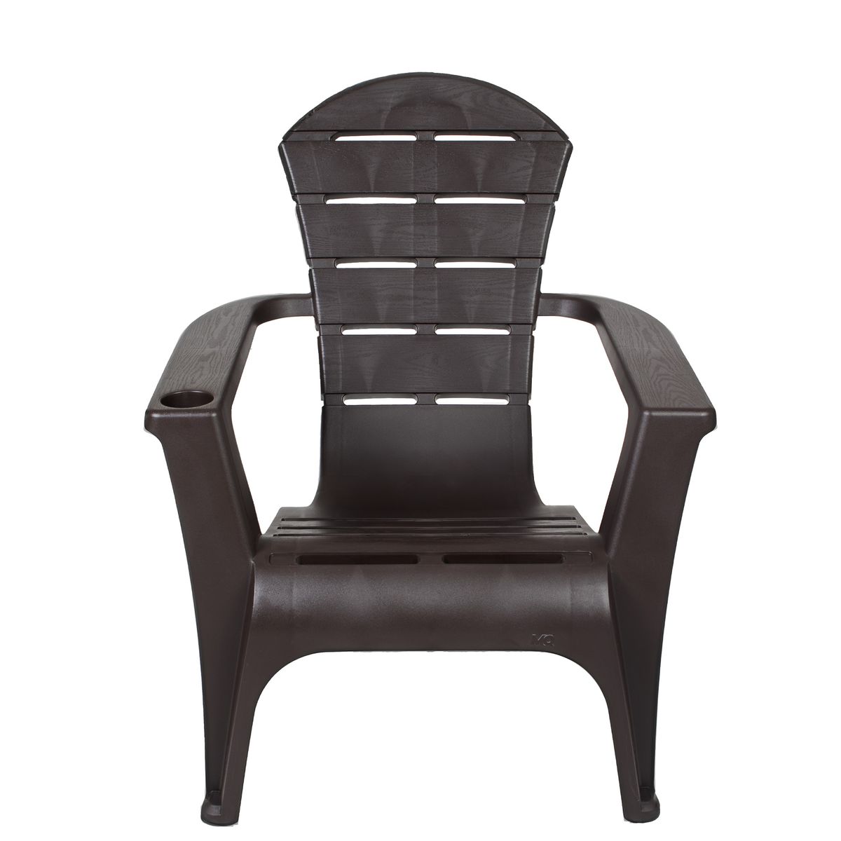 QRUBBER - Silla reposera terraza de resina café oscuro MQ QRubber