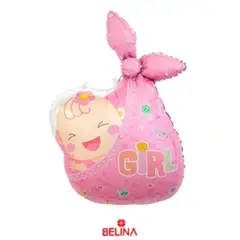GENERICO - Globo metalico bebe girl 53x85cm
