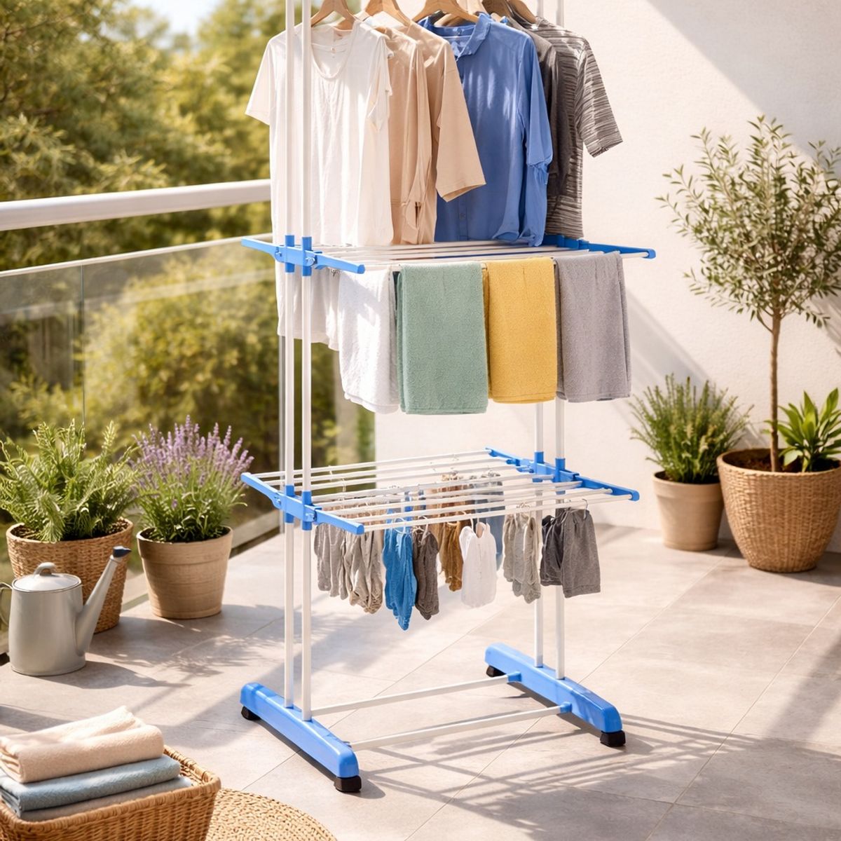 MOVI - Tendedero de Ropa Vertical Plegable 3 Niveles