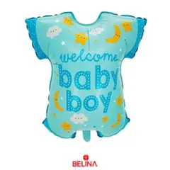 GENERICO - Globo metalico celeste baby shower 53x64cm