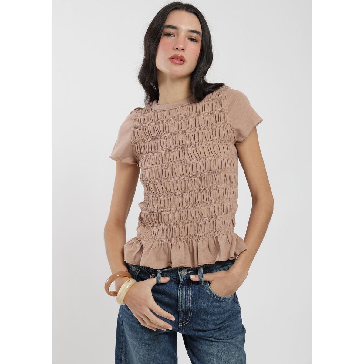 KAYA UNITE - Polera Mujer Clásica Algodón Panal