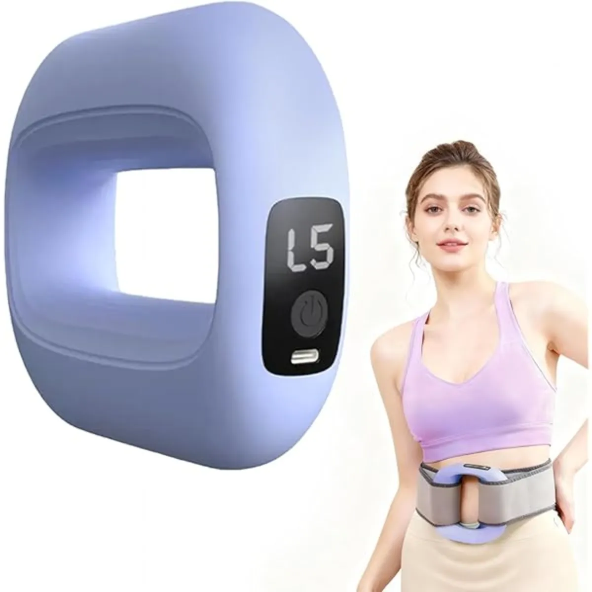 GENERICO - Anillo Masajeador Vibración Recargable Músculos Deporte