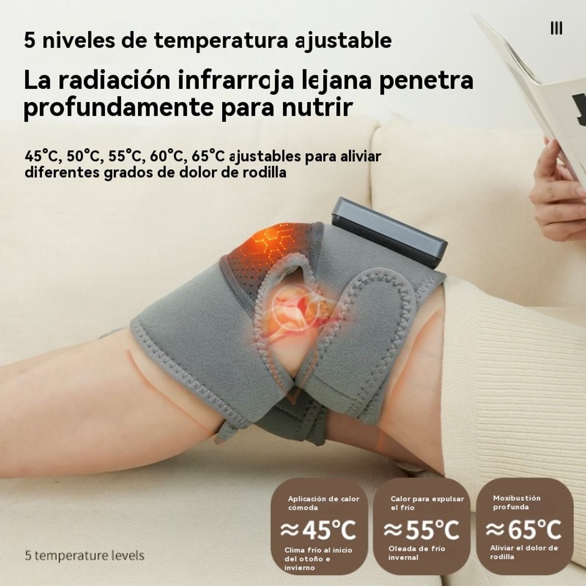 GIOIO - Rodillera auto calentable para dolor de rodillasolo una unidad