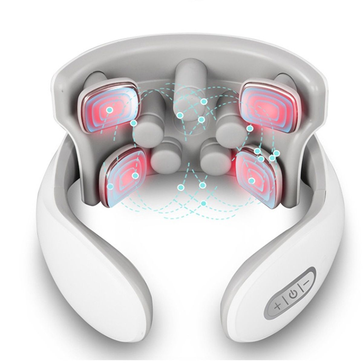 GIOIO - Masajeador cervical portátil con calor y luz