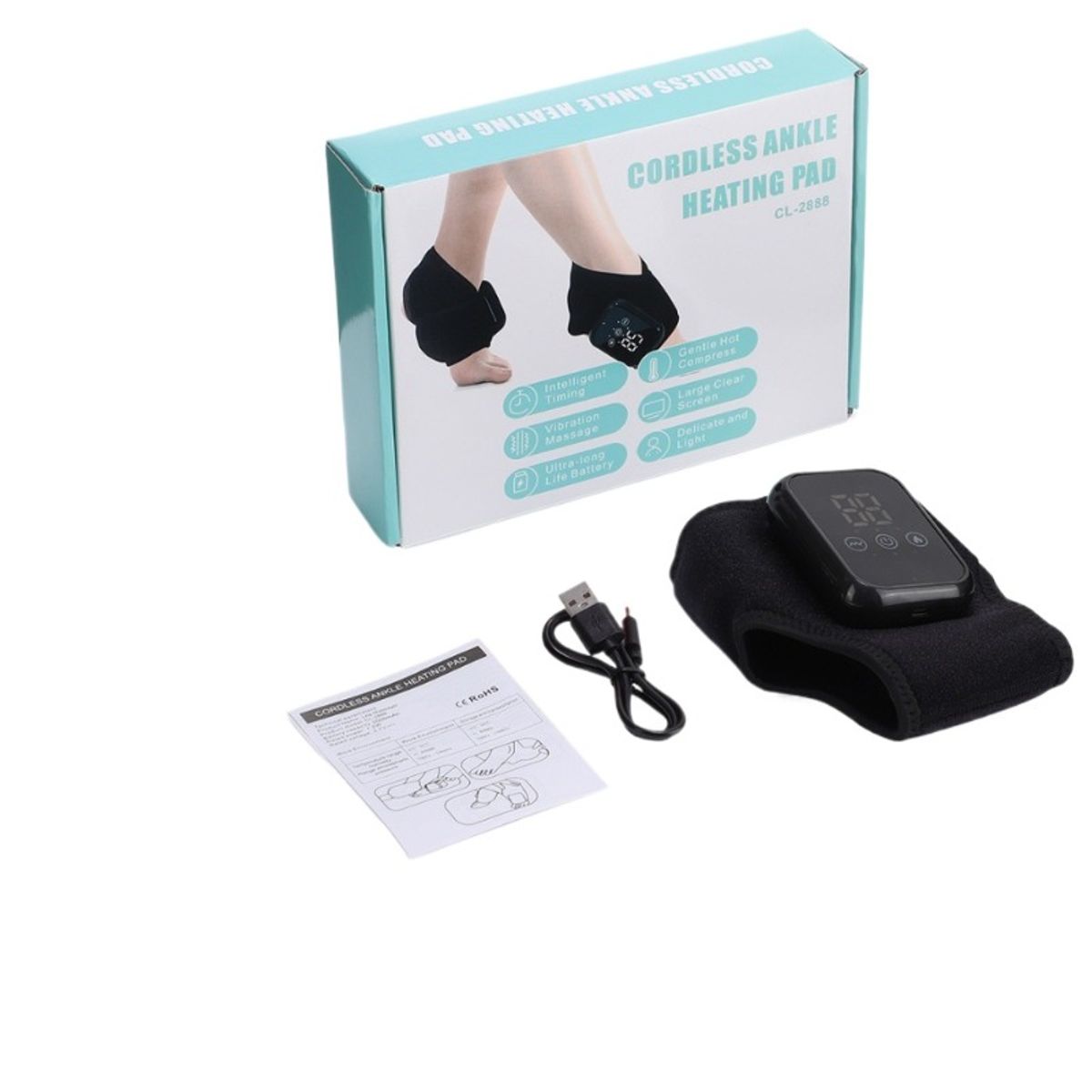 GIOIO - Soporte de tobillo con calor y vibraciónsolo una unidad