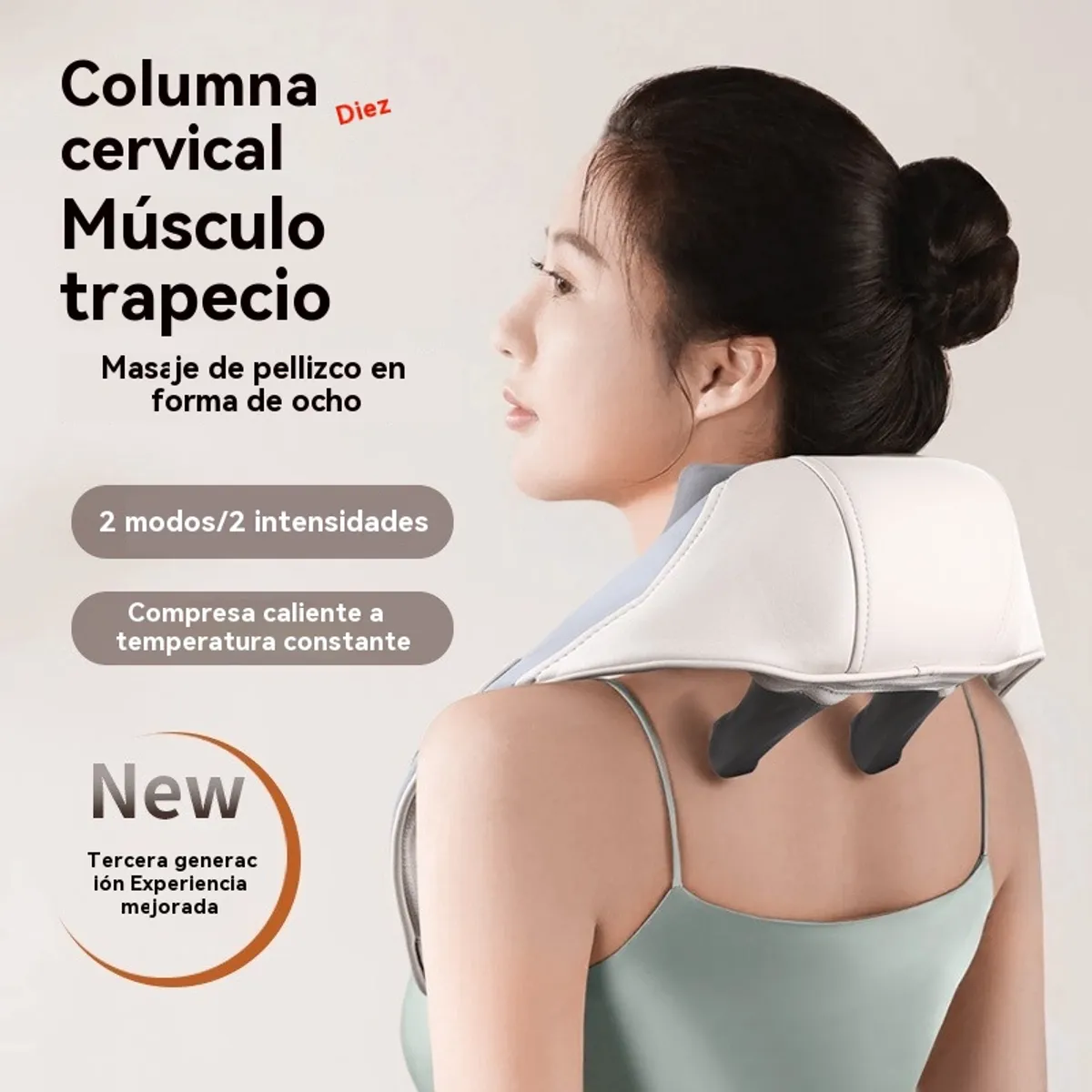 GIOIO - Masajeador de cuello hombros y espalda con calor