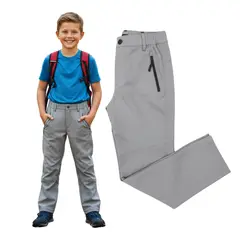 EKOL TACTICA MILITAR - Pantalon Softshell Cintura Mixta Para Niños Con Micropolar Senderismo