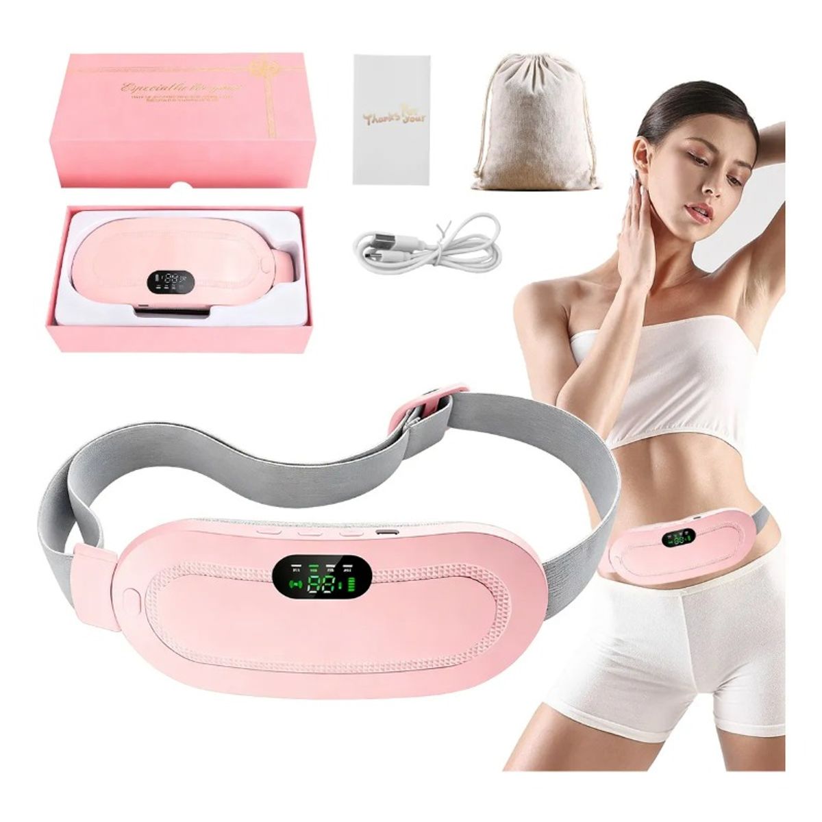 GIOIO - Cinturon Eléctrico Bolsa Termica Para Colicos Menstruales