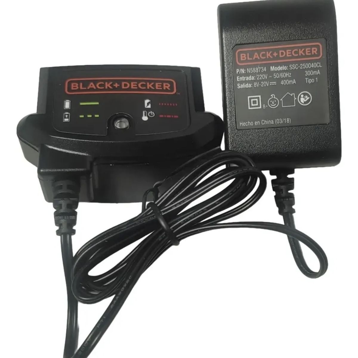 BLACK+DECKER - Cargador Black+Decker Para Batería De Litio 20v Original