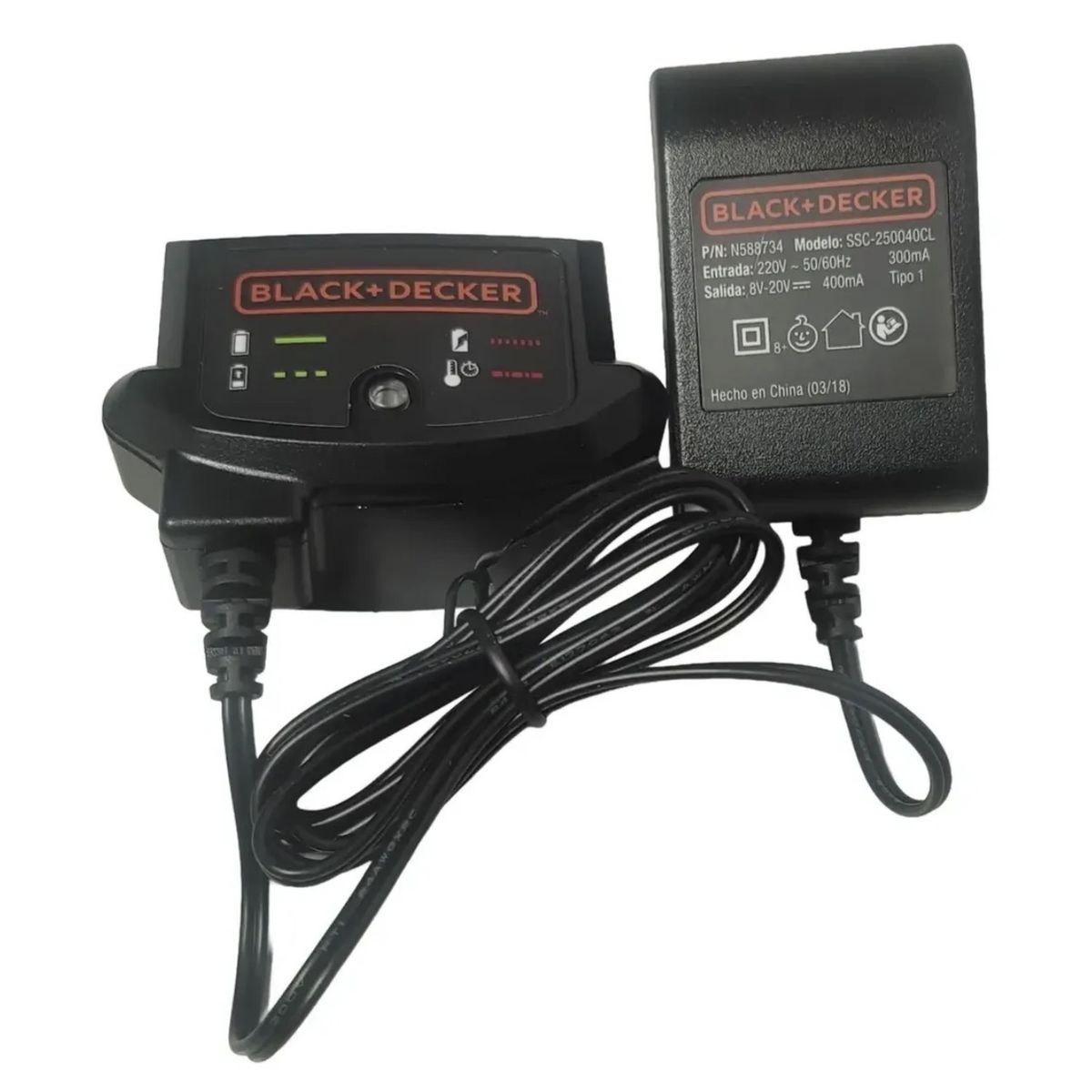 BLACK+DECKER - Cargador Black+Decker Para Batería De Litio 20v Original