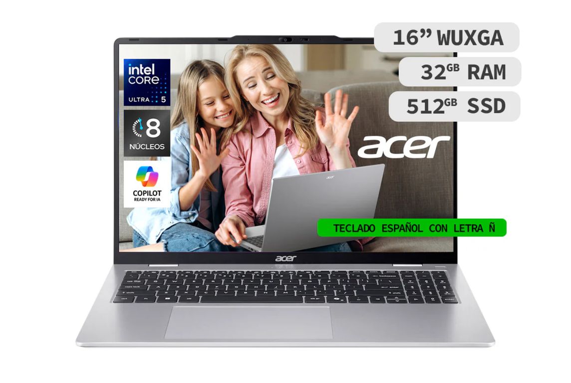 Notebook AL16-53P-578Y-2 IntelCore Ultra 5 - 32GB RAM - 512GB SSD-16 Pulgadas WUXGA1920 x 1200