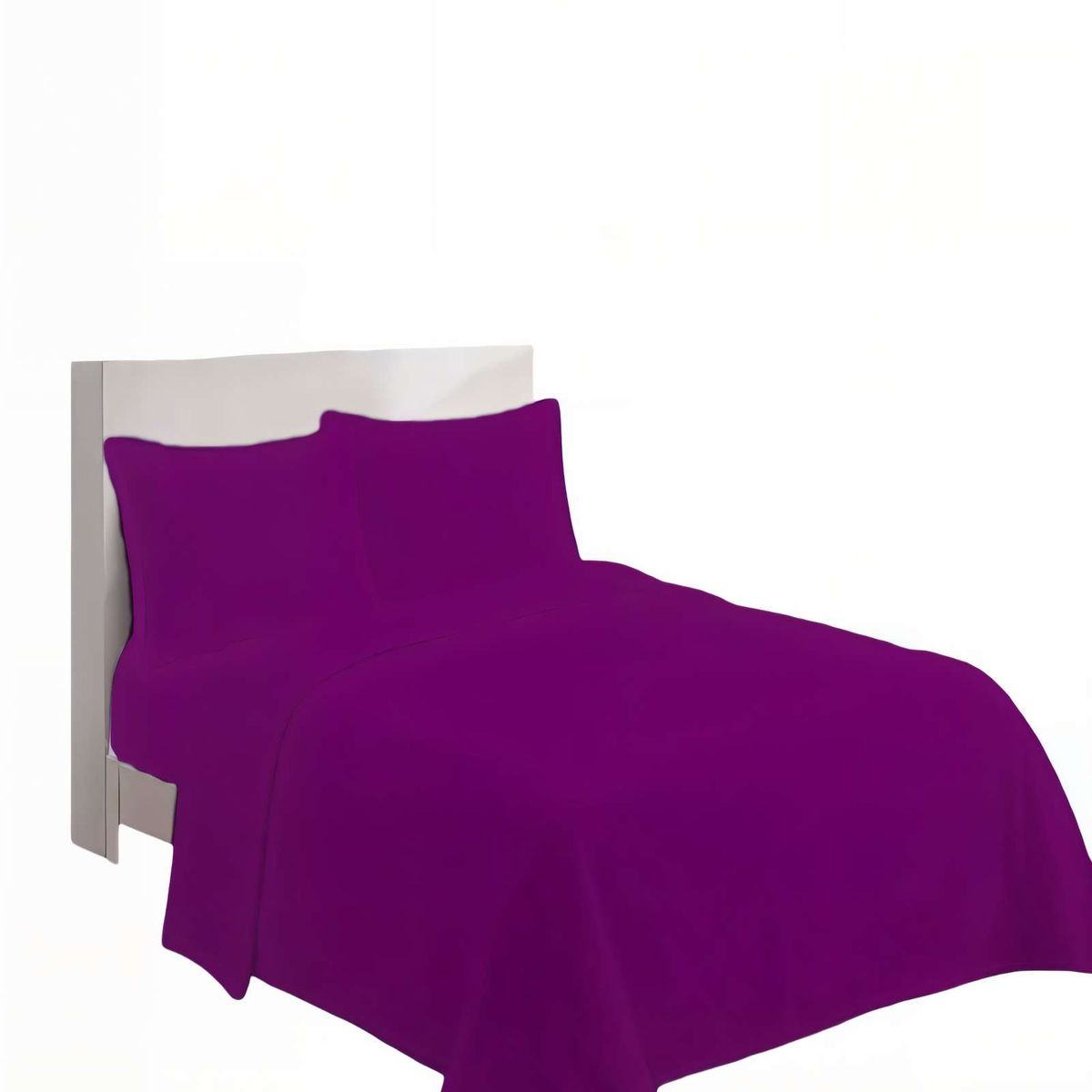 GENERICO - SABANA POLAR PREMIUM PLAZA Y MEDIA  COLOR MORADO