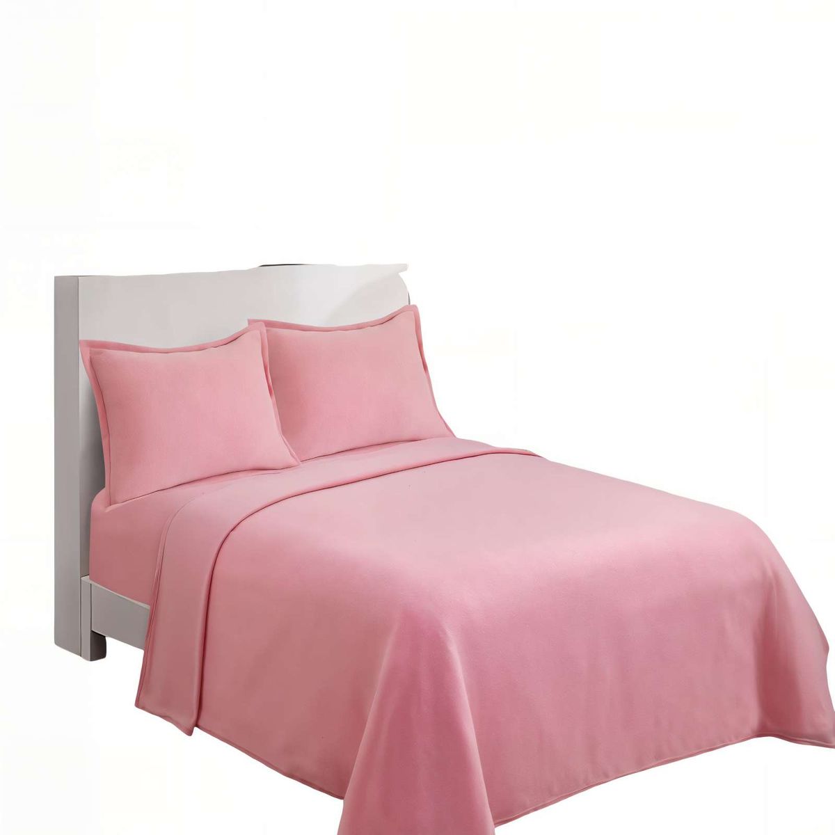 GENERICO - SABANA POLAR PREMIUM PLAZA Y MEDIA  COLOR ROSADO