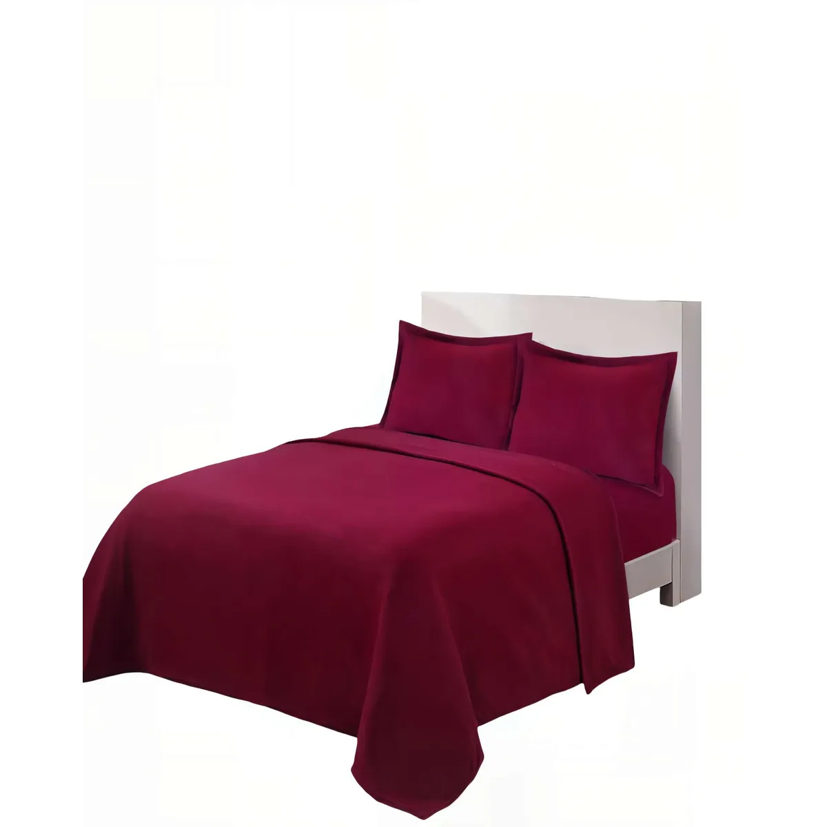 GENERICO - SABANA POLAR PREMIUM 2 PLAZAS  COLOR BURDEO