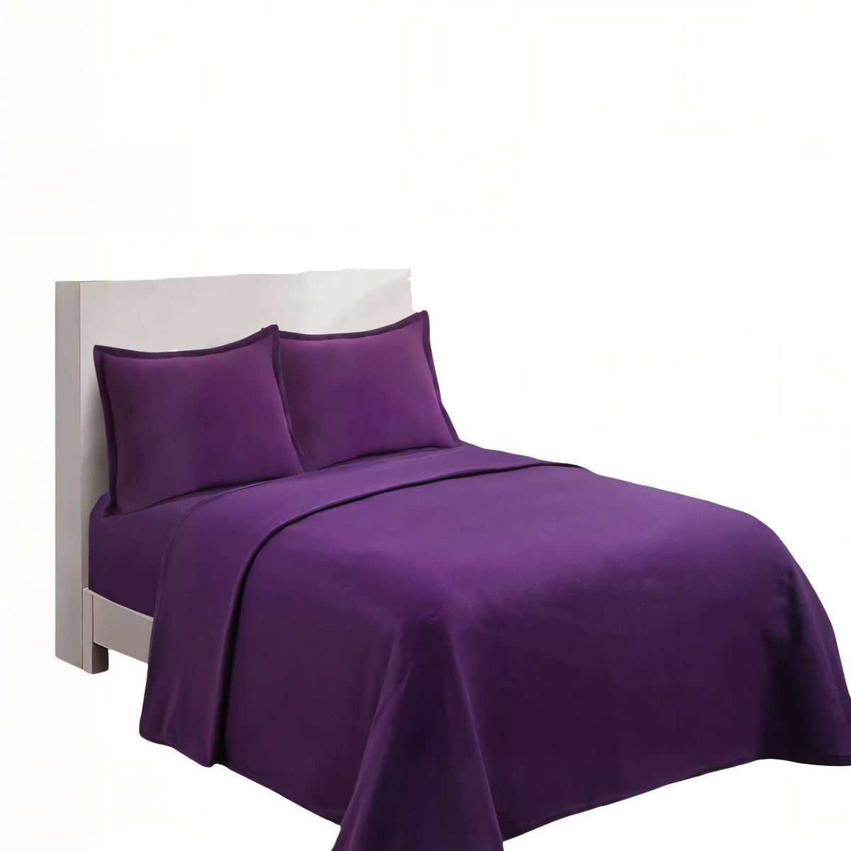 GENERICO - SABANA POLAR PREMIUM 2 PLAZAS  COLOR MORADO OSCURO